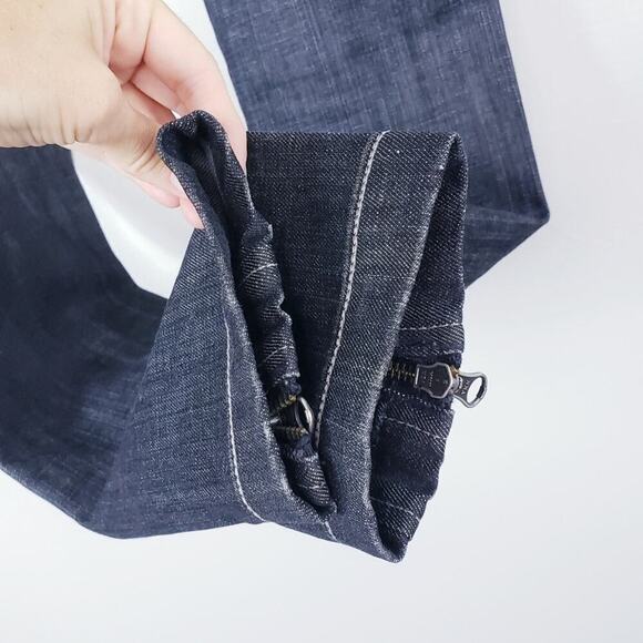 AG Adriano Goldschmied Zipper Ankle The Doris Dark Wash Low Rise Jeans - Picture 6 of 14